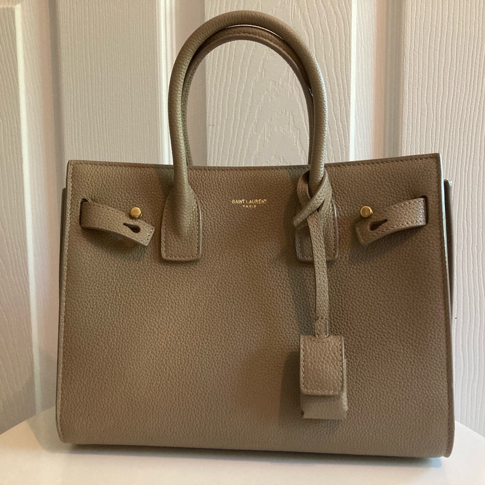 Saint Laurent Baby Sac du Jour in Taupe / Dusty Gray